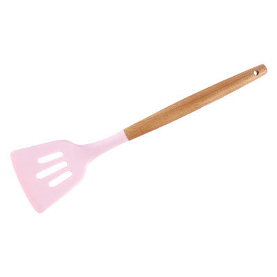 1PC Silicona Turner Cuchara de sopa Espátula Cepillo Raspador Pasta Servidor Batidor de huevo Cocina Herramientas de cocina Utensilios de cocina Rosa / Negro / Verde