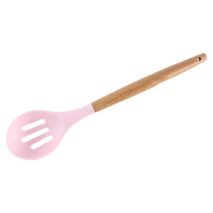 1PC Silicona Turner Cuchara de sopa Espátula Cepillo Raspador Pasta Servidor Batidor de huevo Cocina Herramientas de cocina Utensilios de cocina Rosa / Negro / Verde
