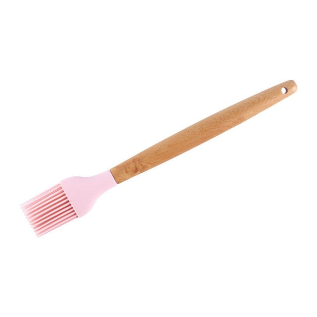 1PC Silicona Turner Cuchara de sopa Espátula Cepillo Raspador Pasta Servidor Batidor de huevo Cocina Herramientas de cocina Utensilios de cocina Rosa / Negro / Verde