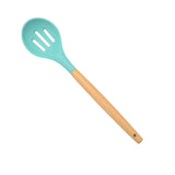 1PC Silicona Turner Cuchara de sopa Espátula Cepillo Raspador Pasta Servidor Batidor de huevo Cocina Herramientas de cocina Utensilios de cocina Rosa / Negro / Verde