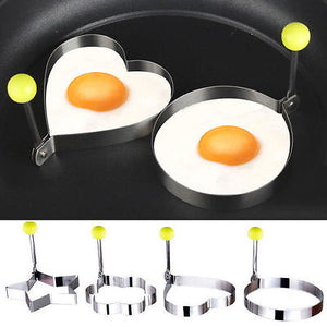 Recién llegado Molde de panqueque de huevo frito caliente Molde de molde de acero inoxidable Molde Anillos de cocina Corazón Herramienta de cocina