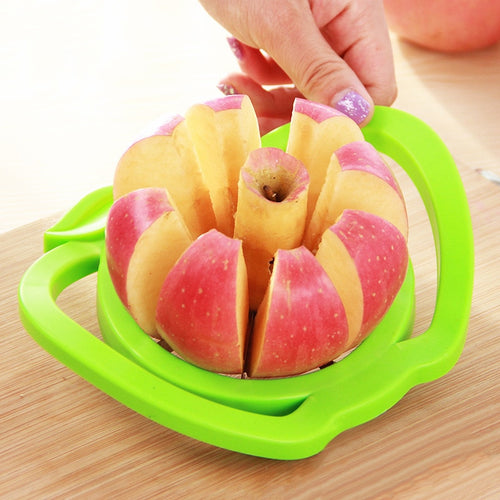 2019 Nuevo asistente de cocina Cortador de manzana Cortador Herramienta de división de fruta de pera Mango cómodo para pelador de manzana de cocina